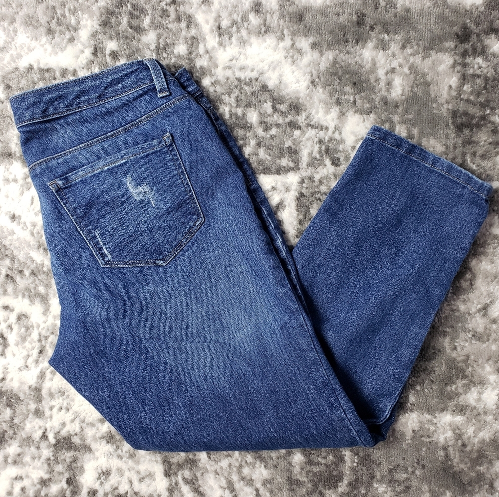 Style & Co Capri Distressed Stripe Patch